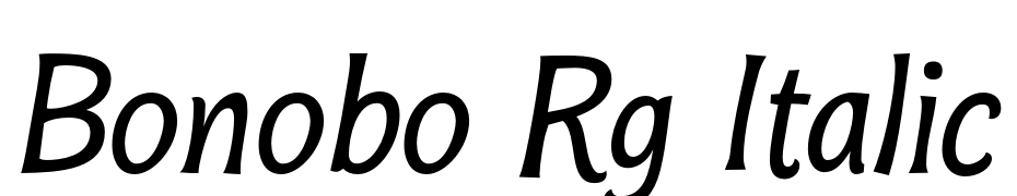 Bonobo Rg Italic Yazı tipi ücretsiz indir